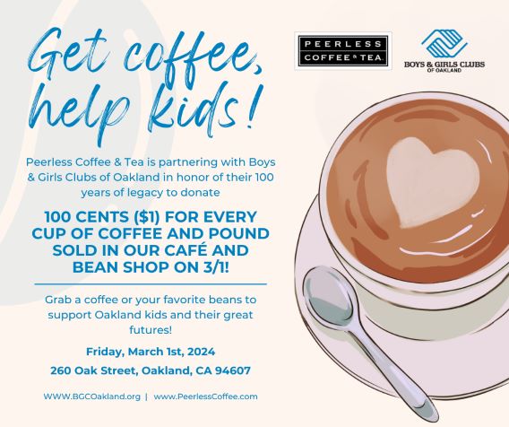 Get coffee, help kids! Peerless Coffee fundraising